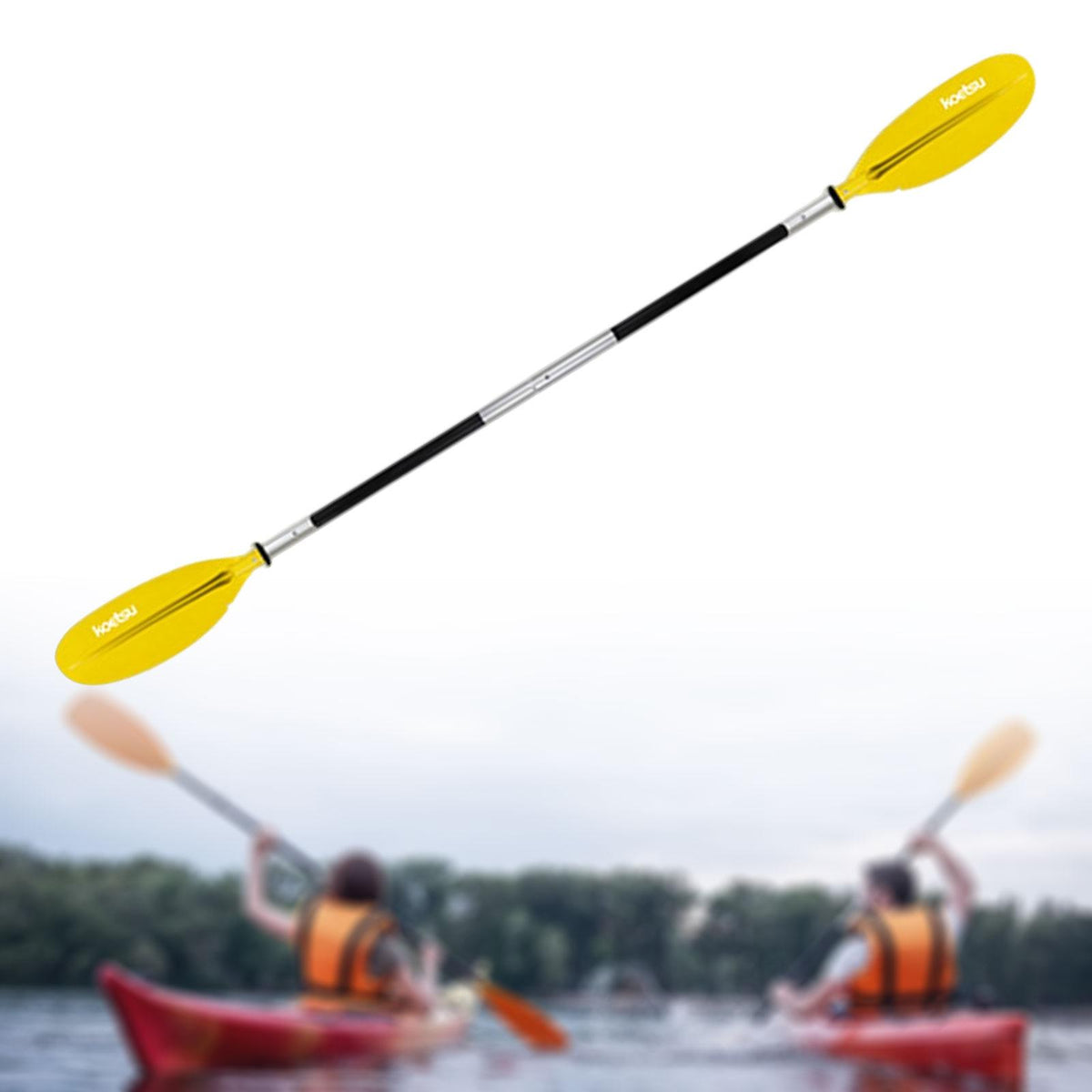 Maxbell Kayak Paddle 87" Paddle Board Paddles for Water Sports Rubber Boat Surfboard Yellow