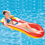 Maxbell Inflatable Water Chair Easy to Store Inflatable Pool Hammock for Lake Adults Red