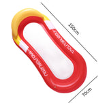 Maxbell Inflatable Water Chair Easy to Store Inflatable Pool Hammock for Lake Adults Red