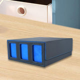 Maxbell Card Deck Box Container Strong Versatile Display Organizer Sports Cards Case Black Blue