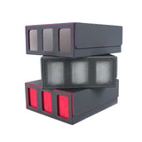 Maxbell Card Deck Box Container Strong Versatile Display Organizer Sports Cards Case Black Gray