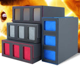 Maxbell Card Deck Box Container Strong Versatile Display Organizer Sports Cards Case Black Gray