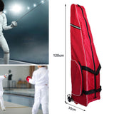 Maxbell Fencing Backpack Trolley Case Large Capacity Accessory Universal Fencing Bag Red