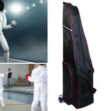 Maxbell Fencing Backpack Trolley Case Large Capacity Accessory Universal Fencing Bag Black