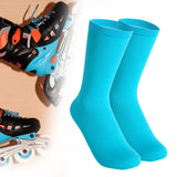 Maxbell Ice Skating Socks for Women Girl Breathable Figure Skating Socks Blue