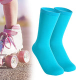 Maxbell Ice Skating Socks for Women Girl Breathable Figure Skating Socks Blue