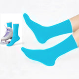 Maxbell Ice Skating Socks for Women Girl Breathable Figure Skating Socks Blue