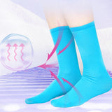 Maxbell Ice Skating Socks for Women Girl Breathable Figure Skating Socks Blue