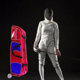 Maxbell Fencing Wheel Bag Holder Travel Bag for Fencing Training Enthusiasts Fencers Red