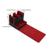 Maxbell Trading Card Deck Box Transparent Window Design for 260+ Sleeved Cards Black Red