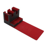 Maxbell Trading Card Deck Box Transparent Window Design for 260+ Sleeved Cards Black Red