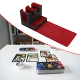 Maxbell Trading Card Deck Box Transparent Window Design for 260+ Sleeved Cards Black Red