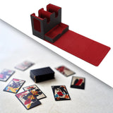 Maxbell Trading Card Deck Box Transparent Window Design for 260+ Sleeved Cards Black Red
