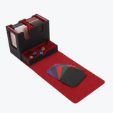 Maxbell Trading Card Deck Box Transparent Window Design for 260+ Sleeved Cards Black Red