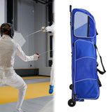Maxbell Rolling Fencing Bag Storage Bag Travel Bag for Fencing Training Fencers Foil blue