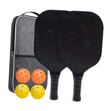 Maxbell Pickleball Racket Set 4 Pickleballs Carbon Fiber for Tournament Gym Training
