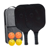 Maxbell Pickleball Racket Set 4 Pickleballs Carbon Fiber for Tournament Gym Training