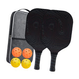 Maxbell Pickleball Racket Set 4 Pickleballs Carbon Fiber for Tournament Gym Training
