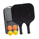 Maxbell Pickleball Racket Set 4 Pickleballs Carbon Fiber for Tournament Gym Training