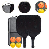 Maxbell Pickleball Racket Set 4 Pickleballs Carbon Fiber for Tournament Gym Training
