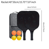 Maxbell Pickleball Racket Set 4 Pickleballs Carbon Fiber for Tournament Gym Training