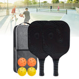 Maxbell Pickleball Racket Set 4 Pickleballs Carbon Fiber for Tournament Gym Training