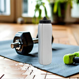 Maxbell Sports Water Bottle Sport Bottle Squeeze Bottle for Outdoor Exercise Fitness White Short Mouth