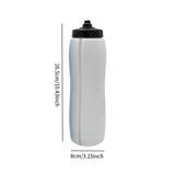 Maxbell Sports Water Bottle Sport Bottle Squeeze Bottle for Outdoor Exercise Fitness White Short Mouth