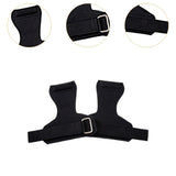 Maxbell Gym Gloves Thickened Padding Multi-scenario Weight Power Belt for Gymnastics Black