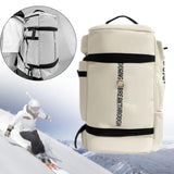 Maxbell Ski Backpack Stylish Adults Ski Boot Bag for Yoga Cycling Outdoor Activities Beige