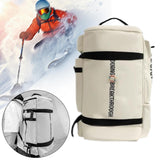 Maxbell Ski Backpack Stylish Adults Ski Boot Bag for Yoga Cycling Outdoor Activities Beige
