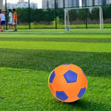 Maxbell Soccer Ball Size 5 Lightweight Training Ball for Practice Recreation Outdoor Orange and Blue