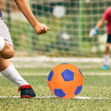 Maxbell Soccer Ball Size 5 Lightweight Training Ball for Practice Recreation Outdoor Orange and Blue