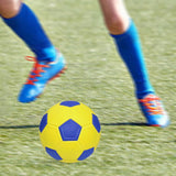 Maxbell Soccer Ball Size 5 Lightweight Training Ball for Practice Recreation Outdoor Yellow and Blue