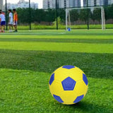 Maxbell Soccer Ball Size 5 Lightweight Training Ball for Practice Recreation Outdoor Yellow and Blue