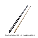 Billiard Pool Cue 145cm Two Section Split Pool Stick for House Pool Game Bar