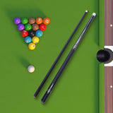 Maxbell Pool Cue Stick Portable 2 Sections Fashion Pool Stick for Game Bar Men Women