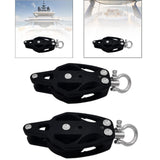 Maxbell Lifting Pulley Smooth Bearing Deck Rigging Pulley Block for Yacht Boat Kayak 72mmx35mm