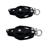 Maxbell Lifting Pulley Smooth Bearing Deck Rigging Pulley Block for Yacht Boat Kayak 72mmx35mm