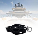 Maxbell Lifting Pulley Smooth Bearing Deck Rigging Pulley Block for Yacht Boat Kayak 72mmx35mm