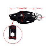 Maxbell Lifting Pulley Smooth Bearing Deck Rigging Pulley Block for Yacht Boat Kayak 72mmx35mm