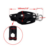 Maxbell Lifting Pulley Smooth Bearing Deck Rigging Pulley Block for Yacht Boat Kayak 100mmx50mm