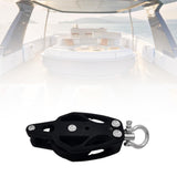 Maxbell Lifting Pulley Smooth Bearing Deck Rigging Pulley Block for Yacht Boat Kayak 100mmx50mm