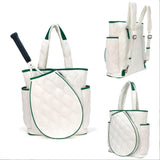 Pickleball Backpack Down Professional Tennis Tote Bag Fitness Pickleball Bag White