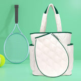 Pickleball Backpack Down Professional Tennis Tote Bag Fitness Pickleball Bag White