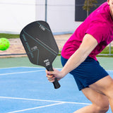 Carbon Fiber Pickleball Paddle Pickleball Racket for Power Practice Rotation Green