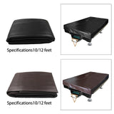 Maxbell Pool Table Cover PU Leather Waterproof Protective Cover Pool Table Protector Black 10ft