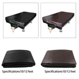 Maxbell Pool Table Cover PU Leather Waterproof Protective Cover Pool Table Protector Black 10ft