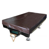 Maxbell Pool Table Cover PU Leather Waterproof Protective Cover Pool Table Protector Brown 10ft