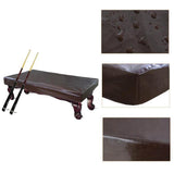 Maxbell Pool Table Cover PU Leather Waterproof Protective Cover Pool Table Protector Brown 12ft